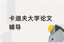 卡迪夫大学论文辅导