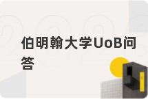 伯明翰大学UoB问答