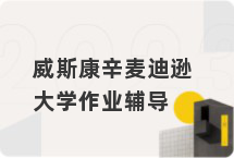 威斯康辛麦迪逊大学作业辅导