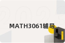 MATH3061辅导