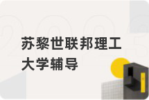 苏黎世联邦理工大学辅导