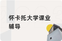 怀卡托大学课业辅导