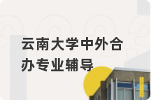 云南大学中外合办专业辅导