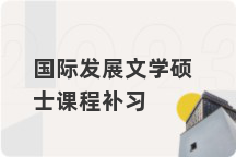 国际发展文学硕士课程补习