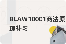 BLAW10001商法原理补习